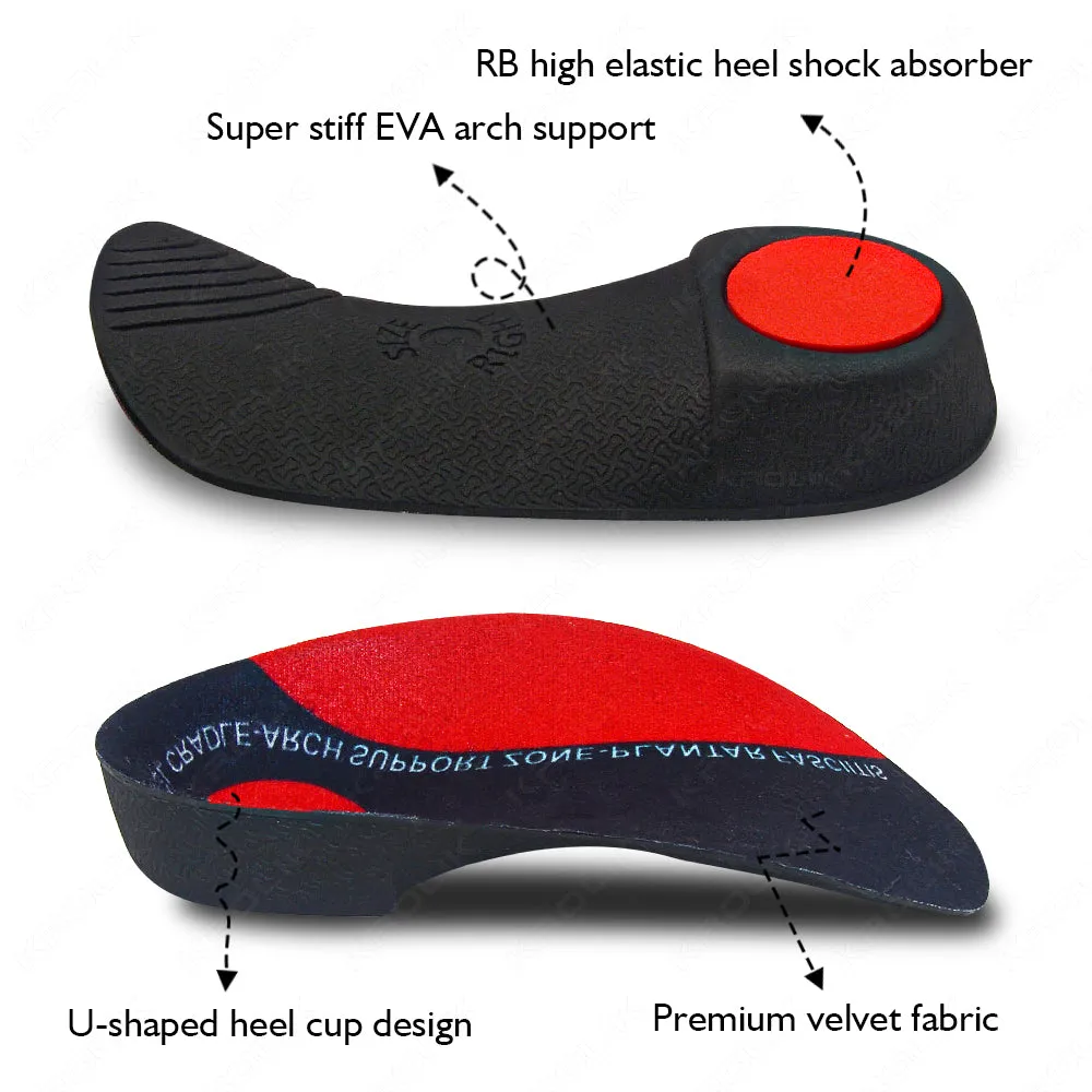 Premium Arch Support Insoles for Severe Flat Feet | Orthotic Inserts for Heel Pain, Plantar Fasciitis Relief | Unisex Shoe Soles for Comfortable Walking