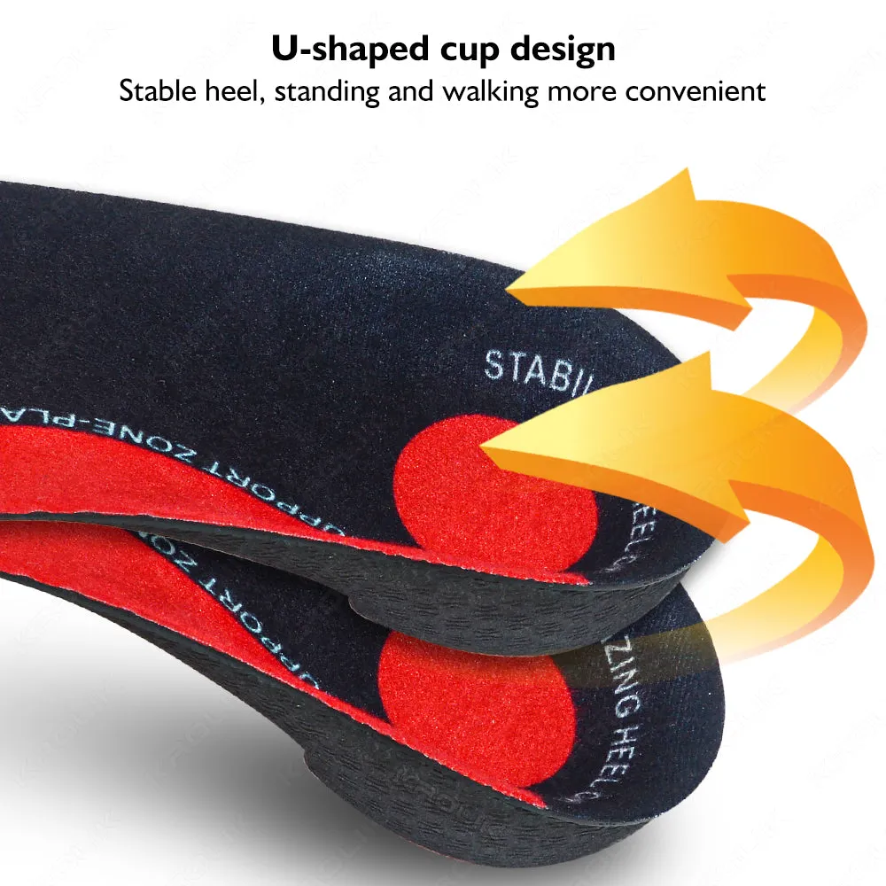 Premium Arch Support Insoles for Severe Flat Feet | Orthotic Inserts for Heel Pain, Plantar Fasciitis Relief | Unisex Shoe Soles for Comfortable Walking
