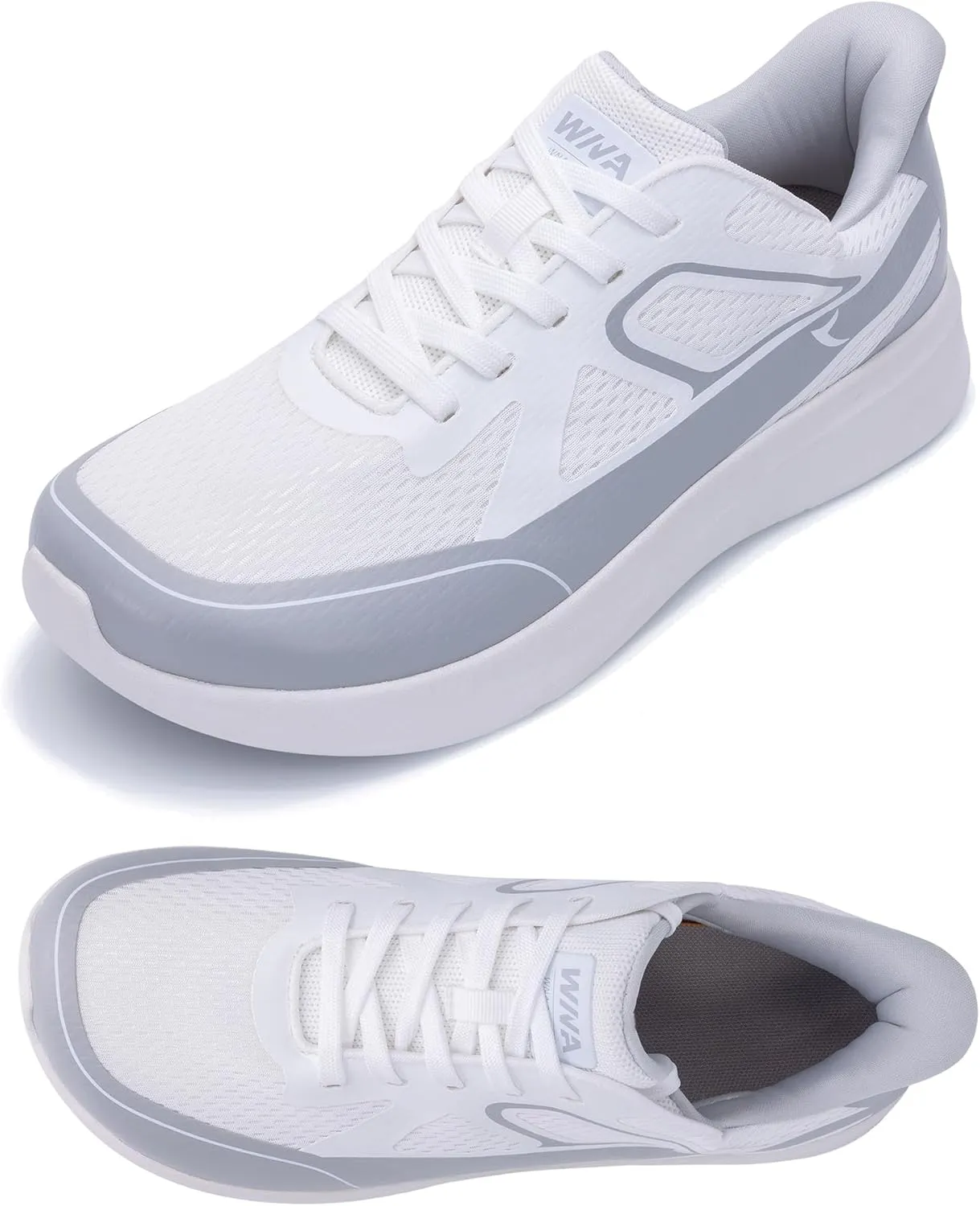 QAUPPE Wide Toe Box Walking Shoes for Men | Zero Drop Minimalist Design | Arch Support for Plantar Fasciitis | Slip-On Tennis Shoes US 8-12