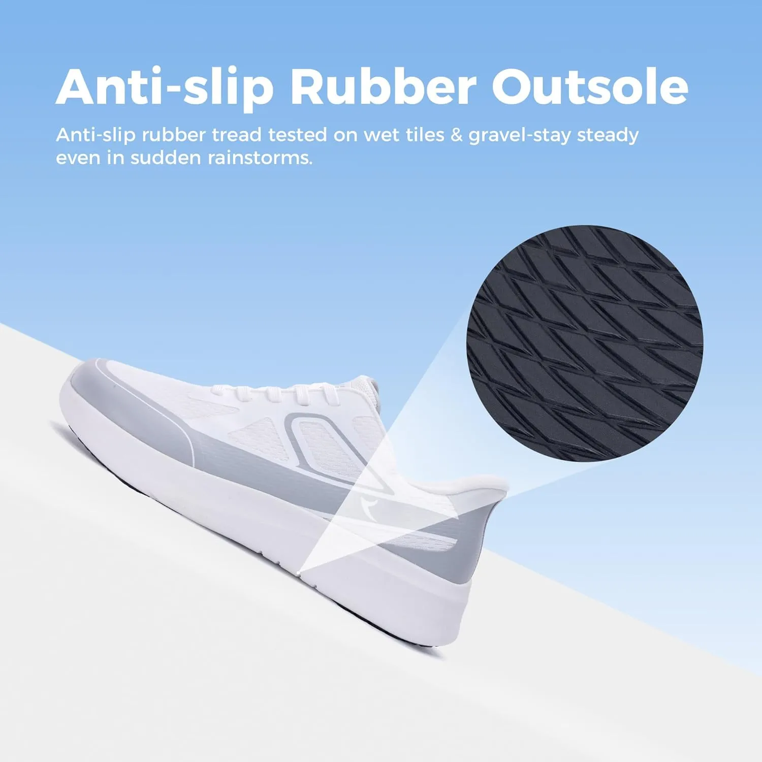QAUPPE Wide Toe Box Walking Shoes for Men | Zero Drop Minimalist Design | Arch Support for Plantar Fasciitis | Slip-On Tennis Shoes US 8-12