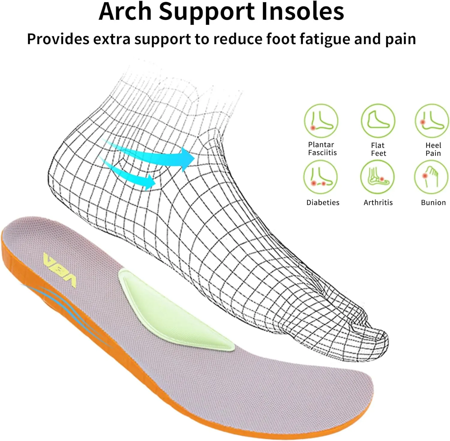 QAUPPE Women's Wide Toe Box Shoes Arch Support Walking Shoes Orthotic Plantar Fasciitis Shoes Air Tennis Sneakers