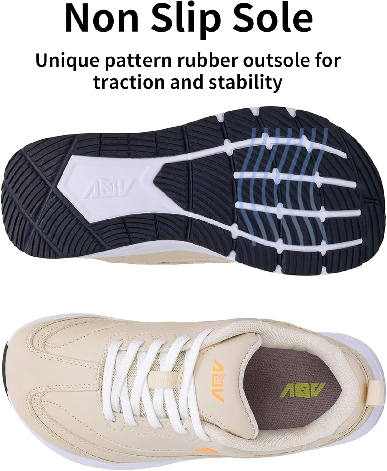QAUPPE Women's Wide Toe Box Shoes Arch Support Walking Shoes Orthotic Plantar Fasciitis Shoes Air Tennis Sneakers