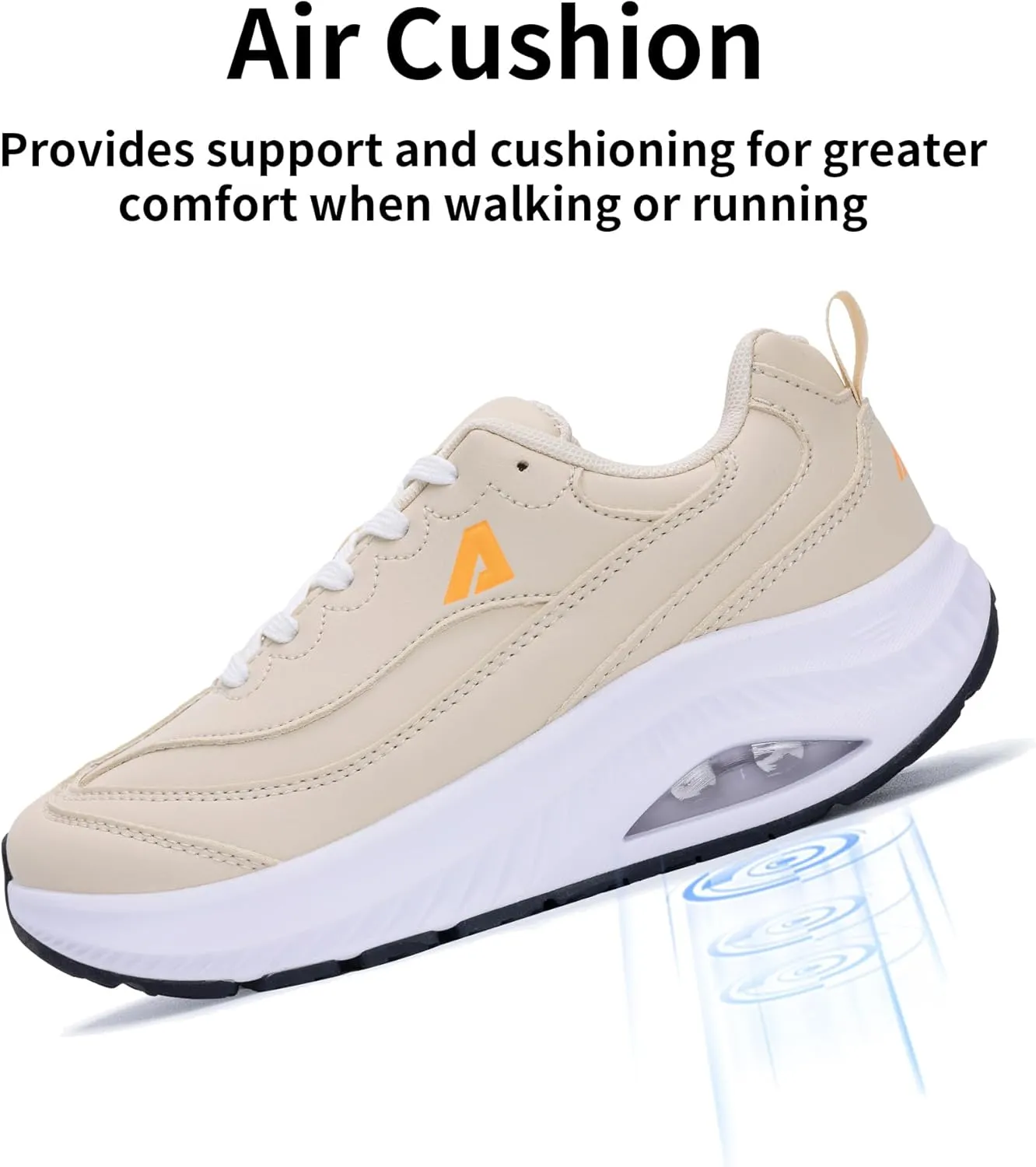 QAUPPE Women's Wide Toe Box Shoes Arch Support Walking Shoes Orthotic Plantar Fasciitis Shoes Air Tennis Sneakers