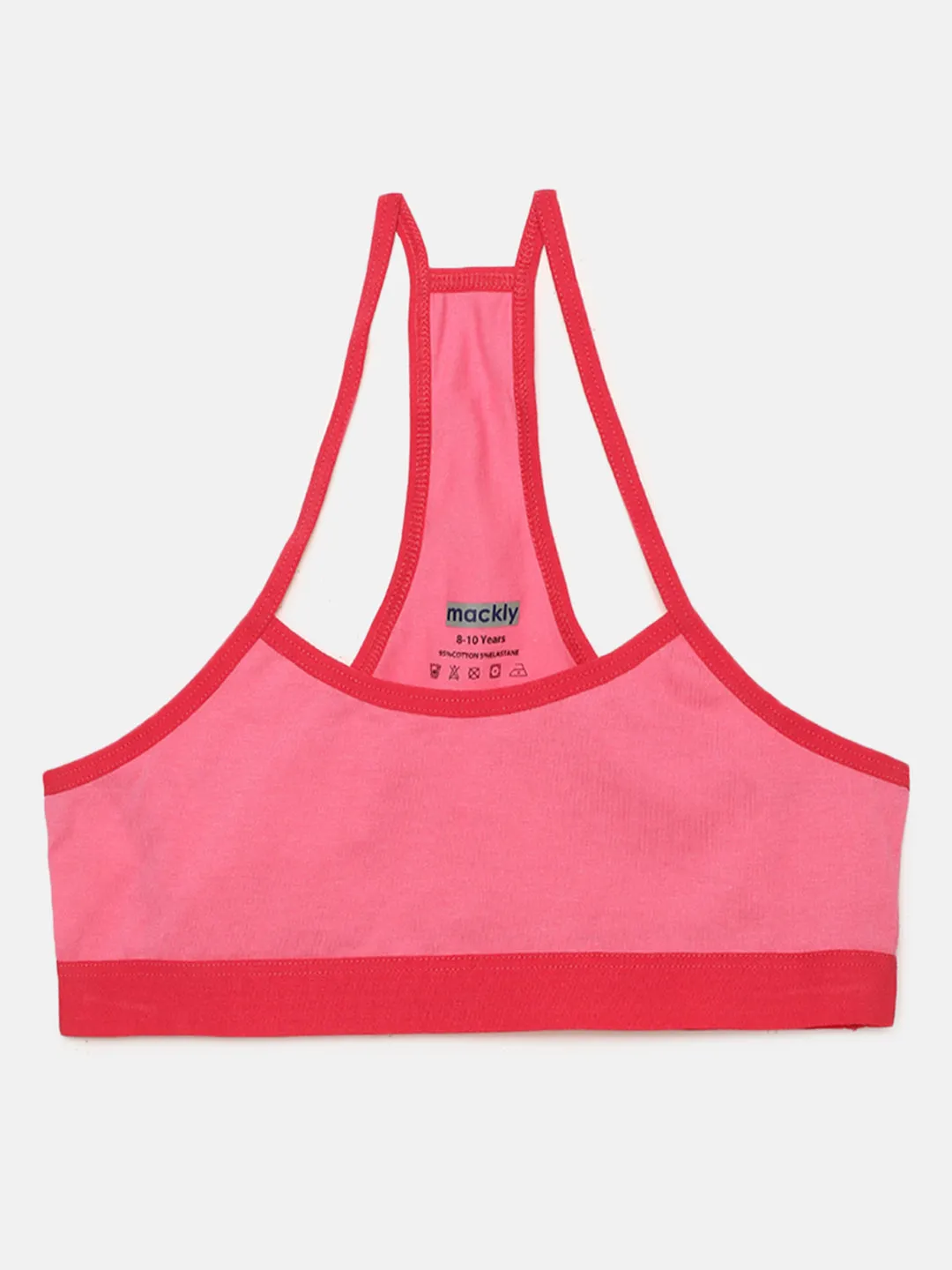 RACER BACK TRAINER BRA, PINK\WHITE