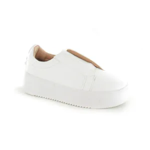 Riva - Womens Contemporary Slip-On Trainer-White