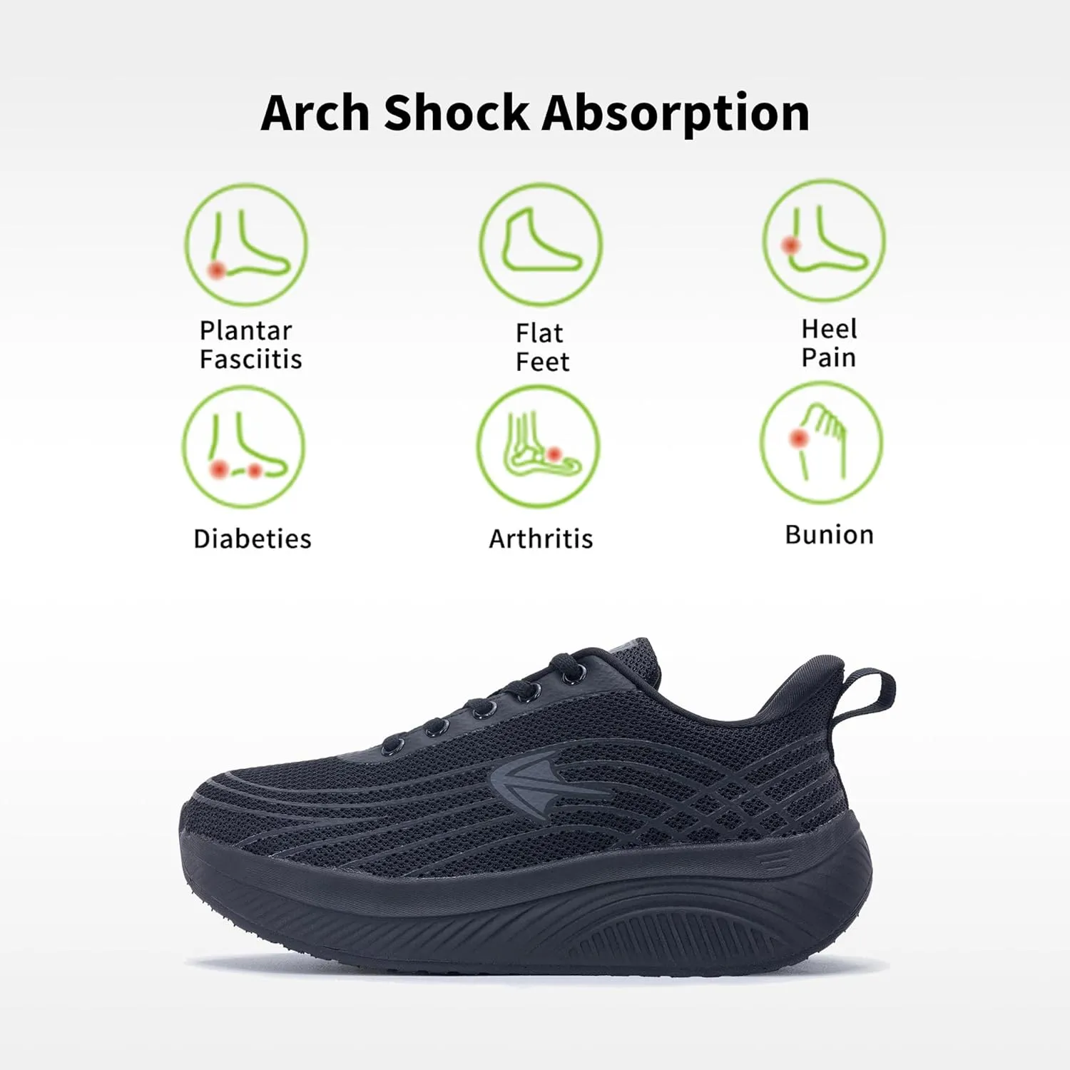 RomenSi Wide Toe Box Shoes Women Arch Support Walking Shoes Comfortable Wide Width Tennis Sneakers for Plantar Fasciitis Relief US 6-11