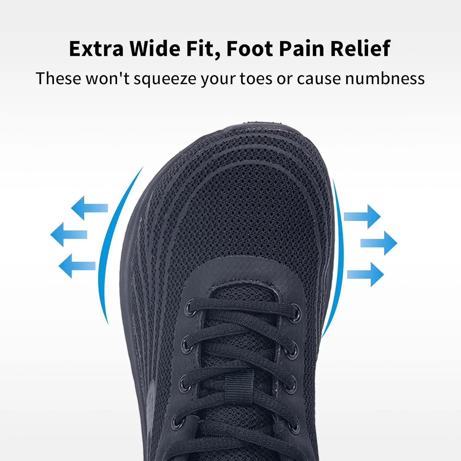 RomenSi Wide Toe Box Shoes Women Arch Support Walking Shoes Comfortable Wide Width Tennis Sneakers for Plantar Fasciitis Relief US 6-11