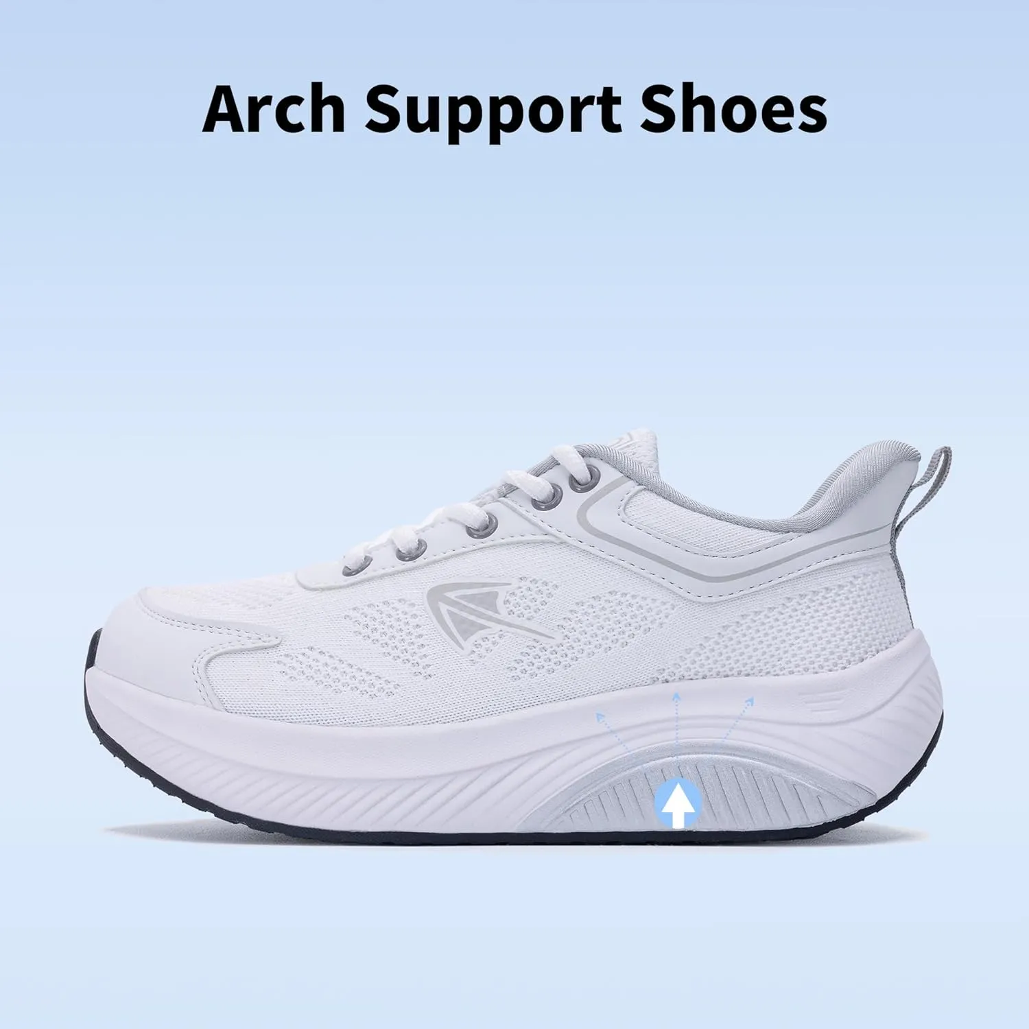 RomenSi Wide Toe Box Shoes Women Arch Support Walking Shoes Tennis Fashion Sneakers Orthotic Shoe for Plantar Fasciitis US 6-11