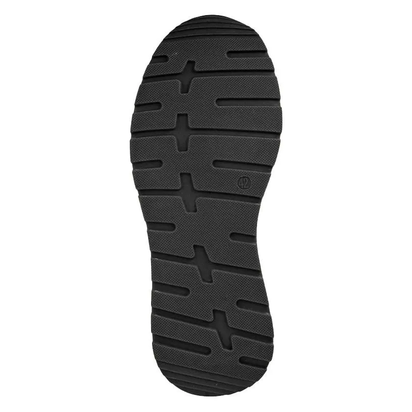 Route 21 Men's 5 Eye Casual Zip Up Leisure Trainer Leather Black