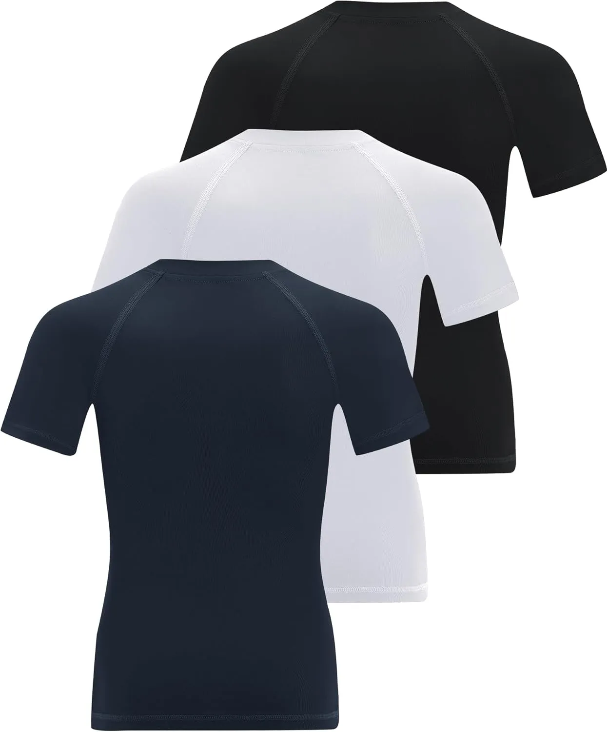Runhit Boys Compression Shirt Short Sleeve Youth Basketball Undershirt Kids Quick Dry Athletic Base Layer T-Shirt