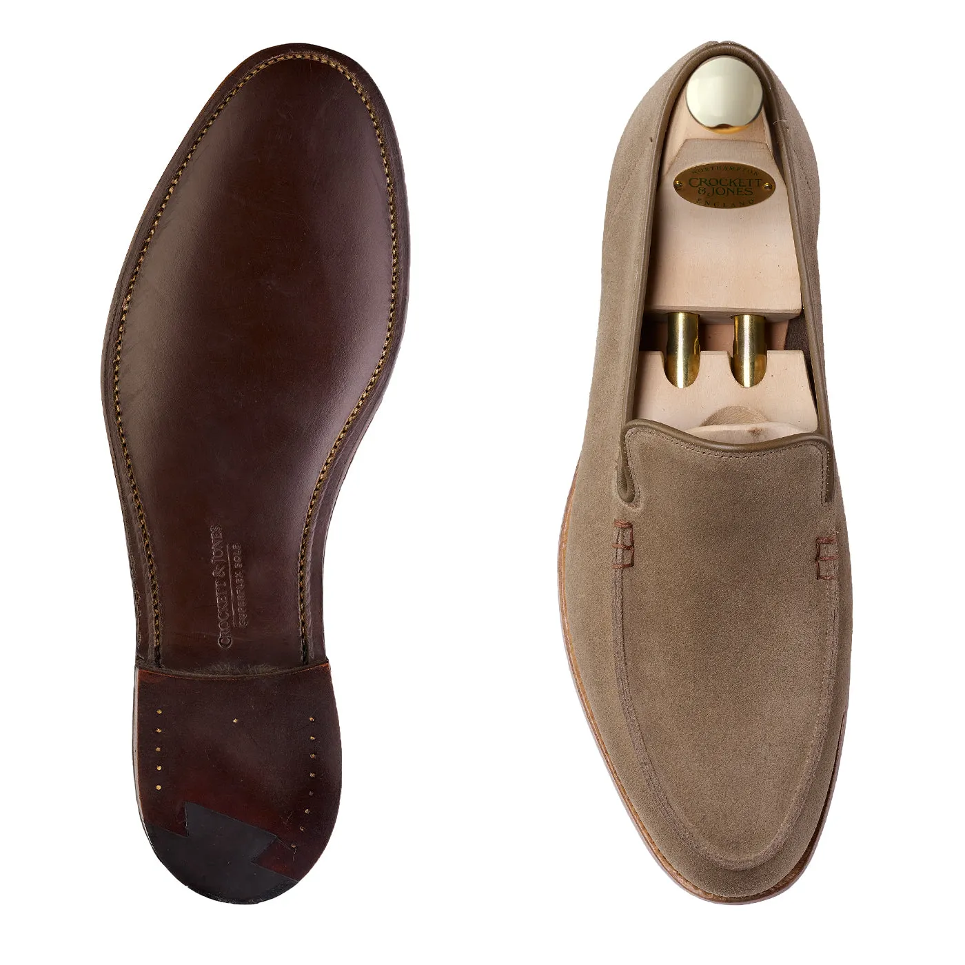 Salcombe Khaki Suede 'Superflex' Crockett & Jones