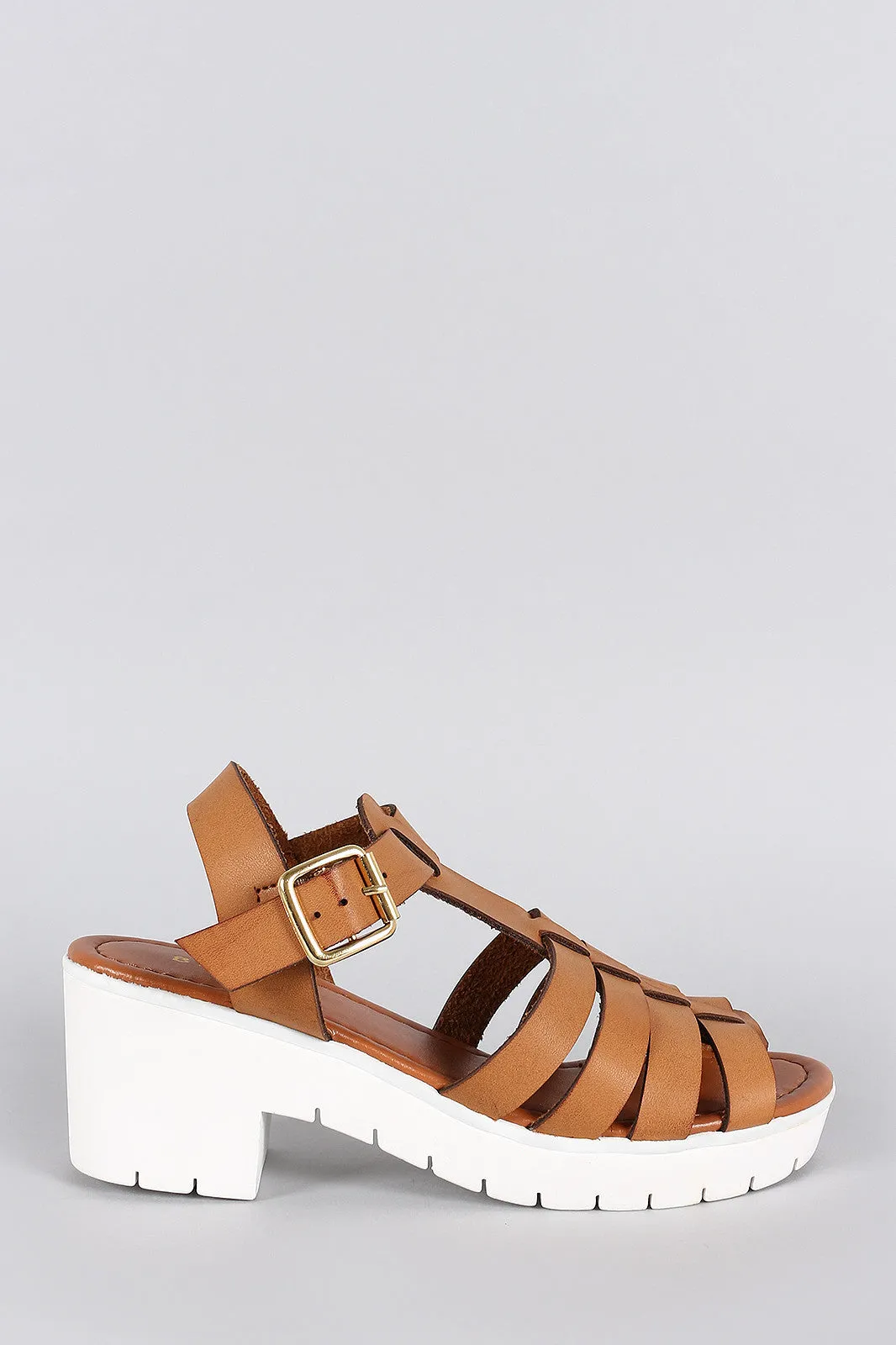 Sandal Multi-device compatible Bamboo Tailored Platform Strappy Fisherman
