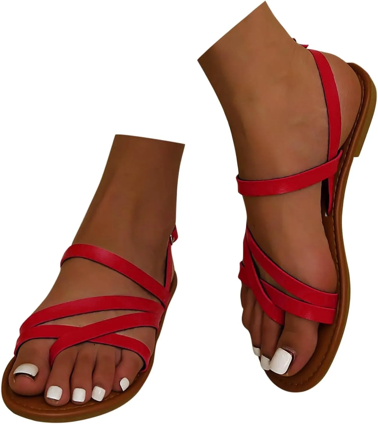 Sandals For Women Dressy Flat Fashion Summer Sandals Comfortable Flip Flops Soft Arch Support Trendy Summer Sandals