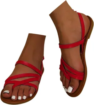 Sandals For Women Dressy Flat Fashion Summer Sandals Comfortable Flip Flops Soft Arch Support Trendy Summer Sandals