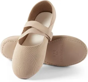SANGEESON Ballet Shoes for Women(Leather Full Sole, Arch Support, Breathable), Jazz Shoes, Ballerina Shoes, Dance Shoes Women for Beginner