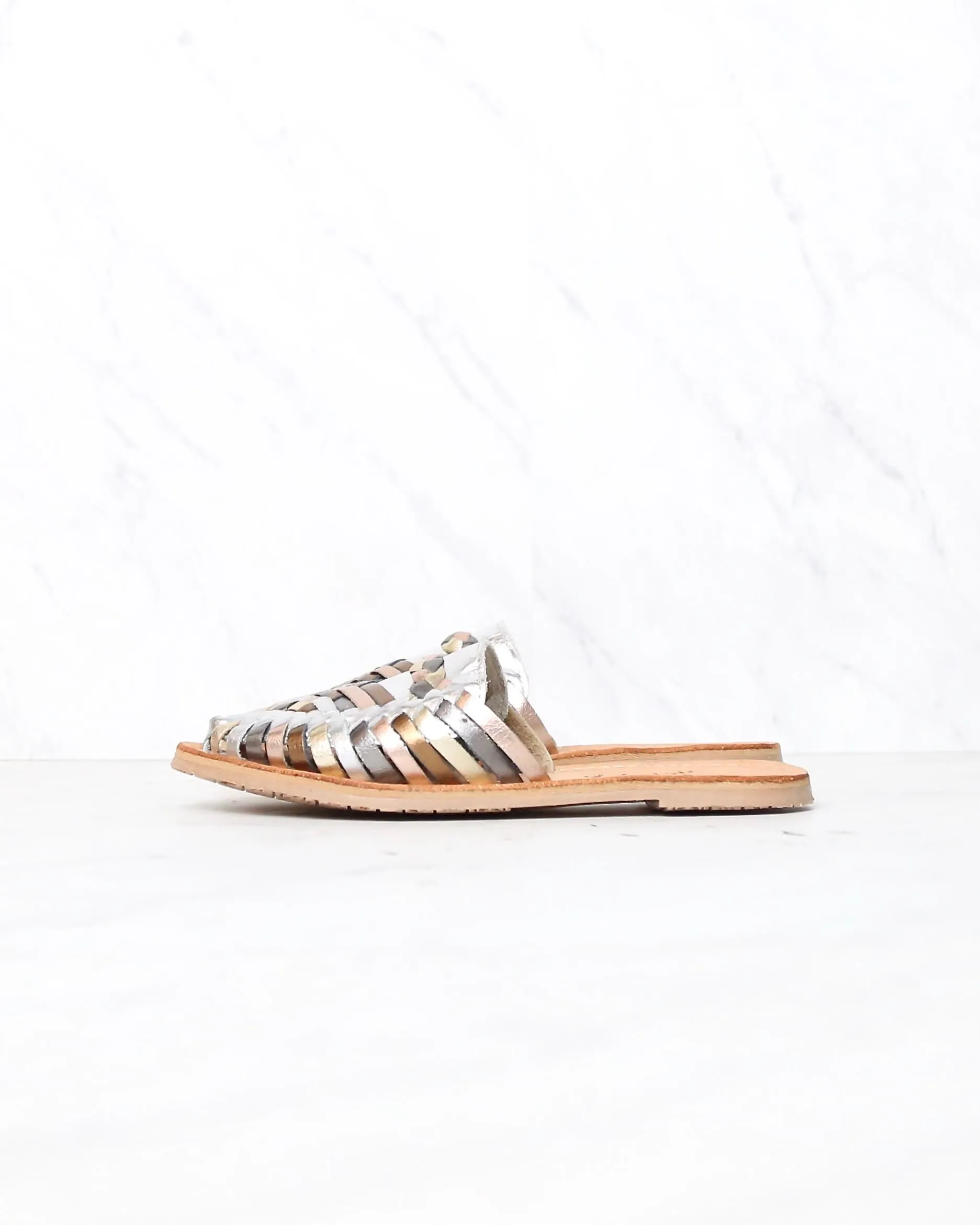 Sbicca - Baines Huarache Women's Flat Sandal in Silver/Multi
