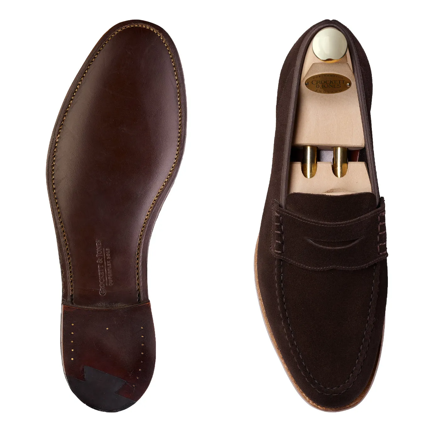 Seaton Dark Oak Suede 'Superflex' Crockett & Jones