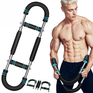 Shaker Twister Arm Trainer, 40-100lb Portable Shoulder/Chest/Triceps Workout Equipment, Adjustable Power Twister Bar, 2025 Upgrade 6-in-1 Home Gym with Anti-Slip Grip, Detachable Design Fitness Anywhere
