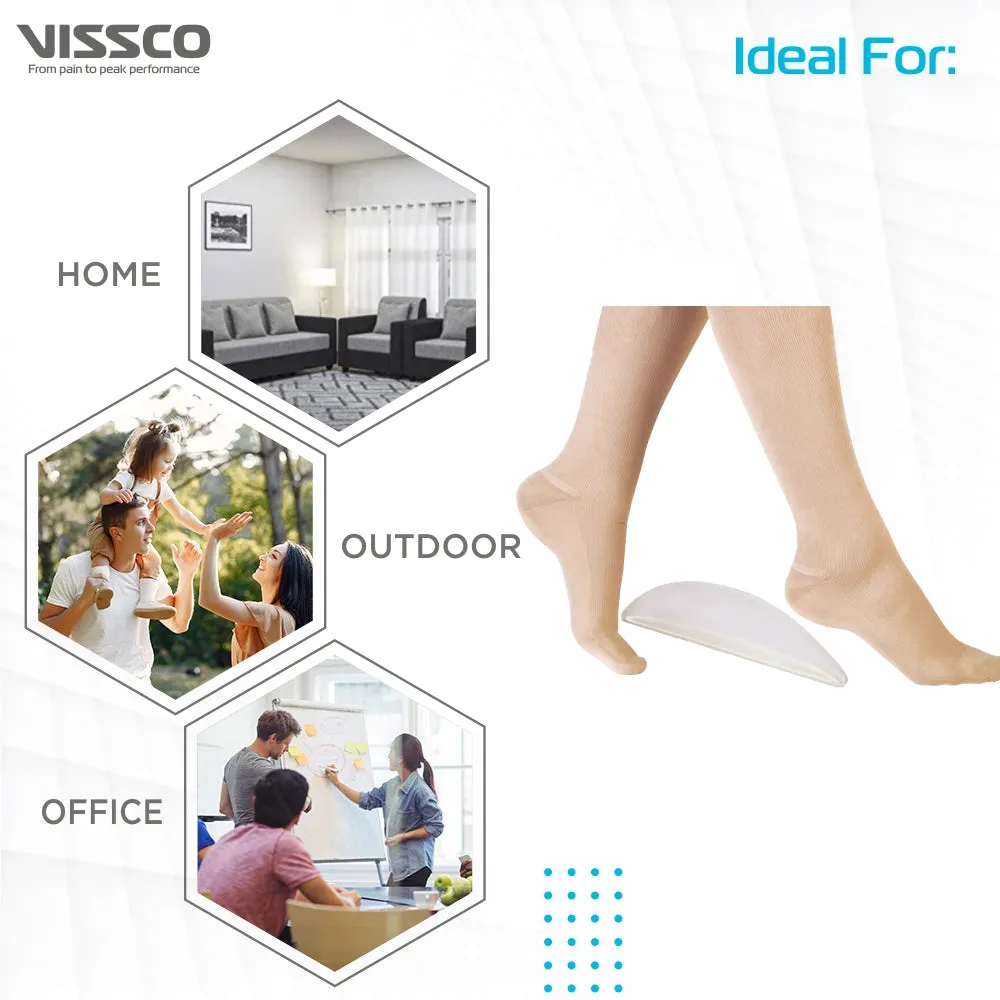 Silicone Medial Arch Support | Provides Balance & Structual Support to Flat Feet (Grey)