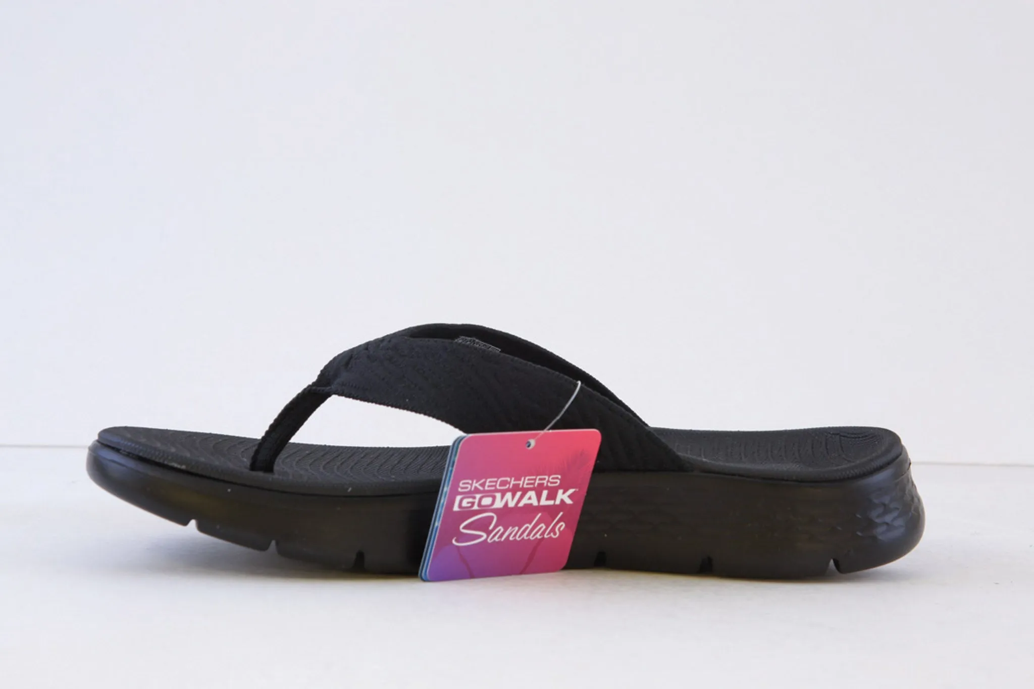 SKECHERS - 141404 GO WALK FLEX SLENDOR TOE-POST MULE - BLACK