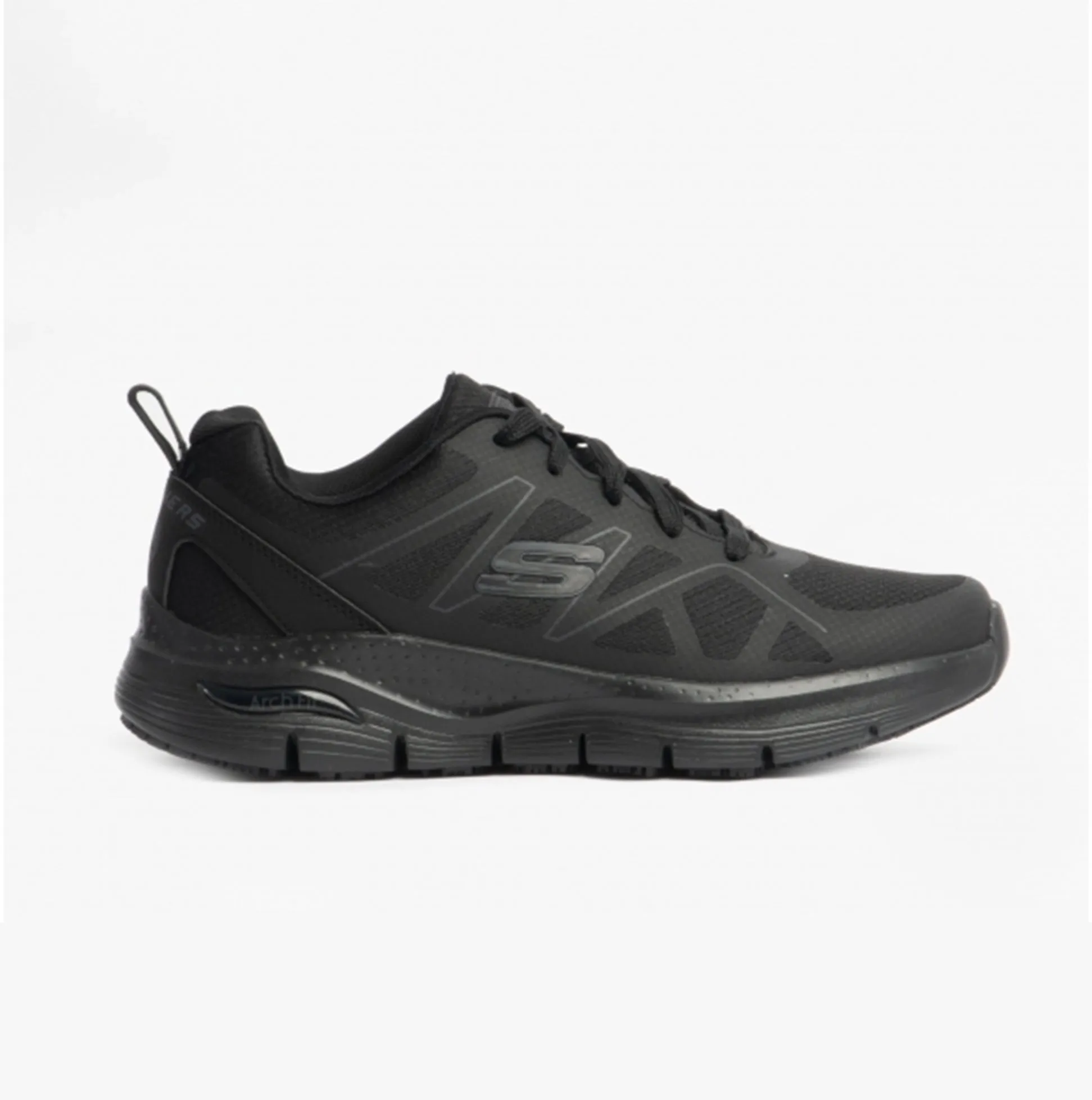 Skechers Work 200025EC/BLK ARCH FIT SR AXTELL Mens Mesh Trainers Black