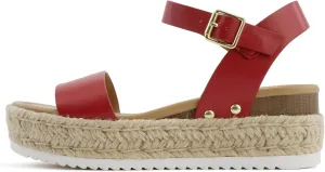 Soda CLIP ~ Women Open Toe Ankle Strap Platform Espadrille Sandal