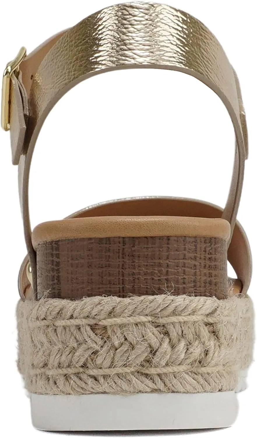 Soda CLIP ~ Women Open Toe Ankle Strap Platform Espadrille Sandal