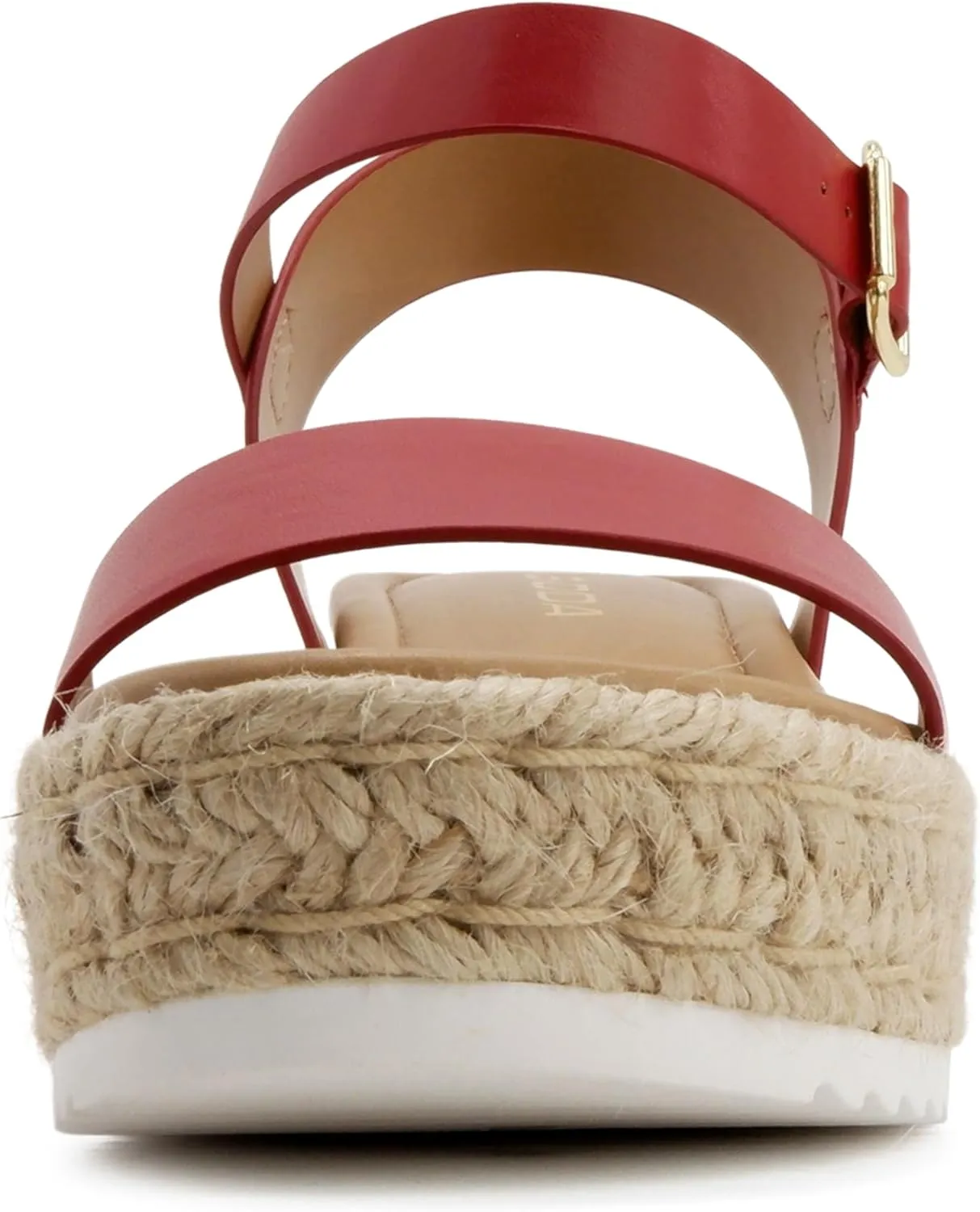 Soda CLIP ~ Women Open Toe Ankle Strap Platform Espadrille Sandal