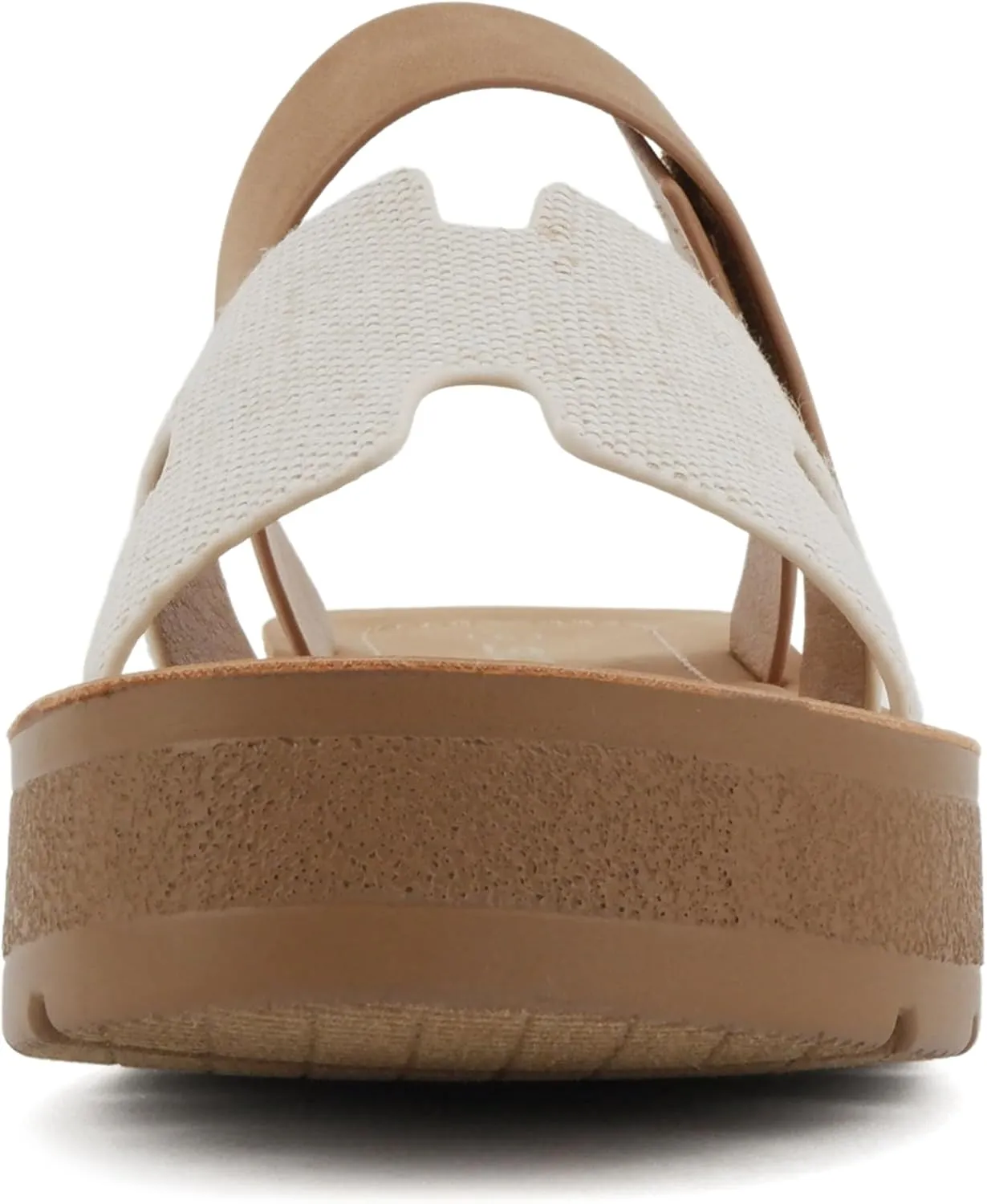 Soda “Tonya” ~ Women Open Round Toe Double Strap Slide On Sandal
