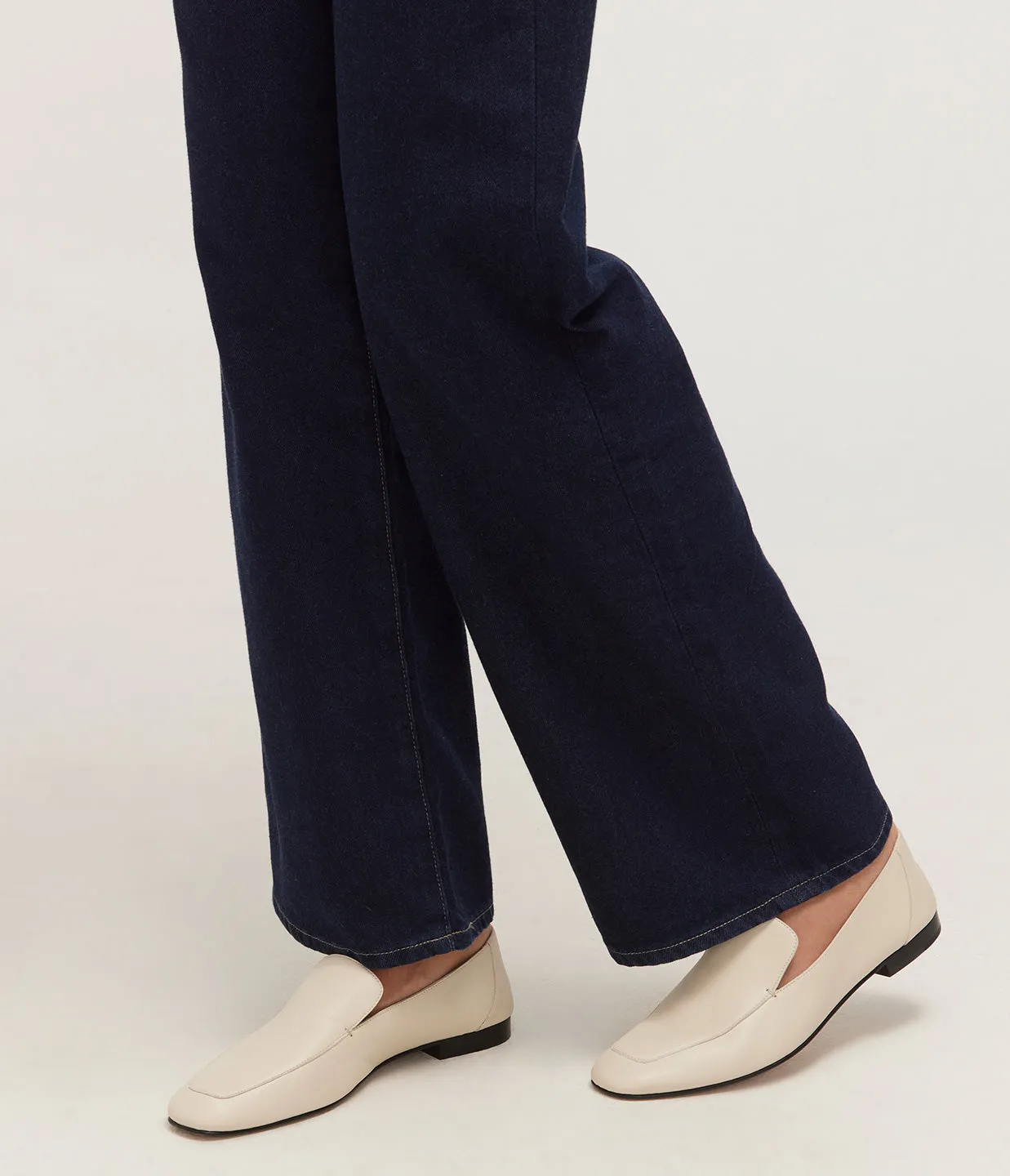 Soft Leather Loafer in Ecru