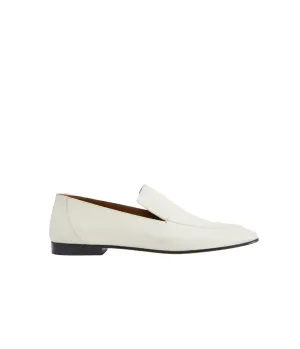 Soft Leather Loafer in Ecru