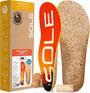 SOLE Performance Medium Plantar Fasciitis Insoles, Men & Women - Arch Support Inserts for Foot Health and Heel Pain Relief, Orthotic Shoe Inserts - Multiple Sizes
