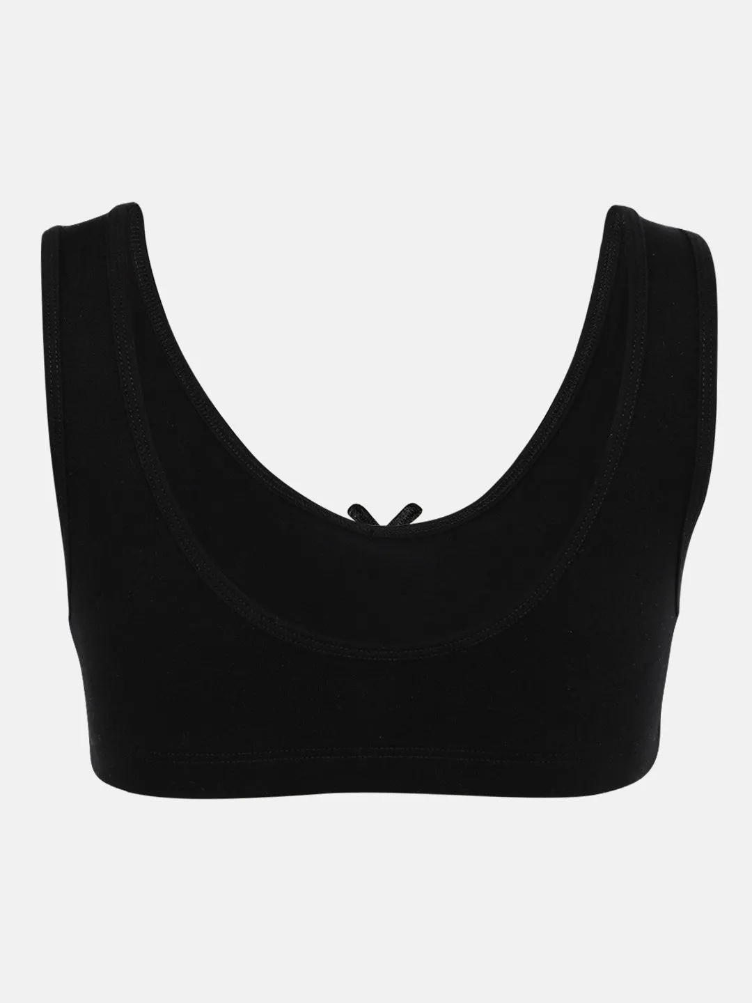 Solid Black Kid's Training Bra