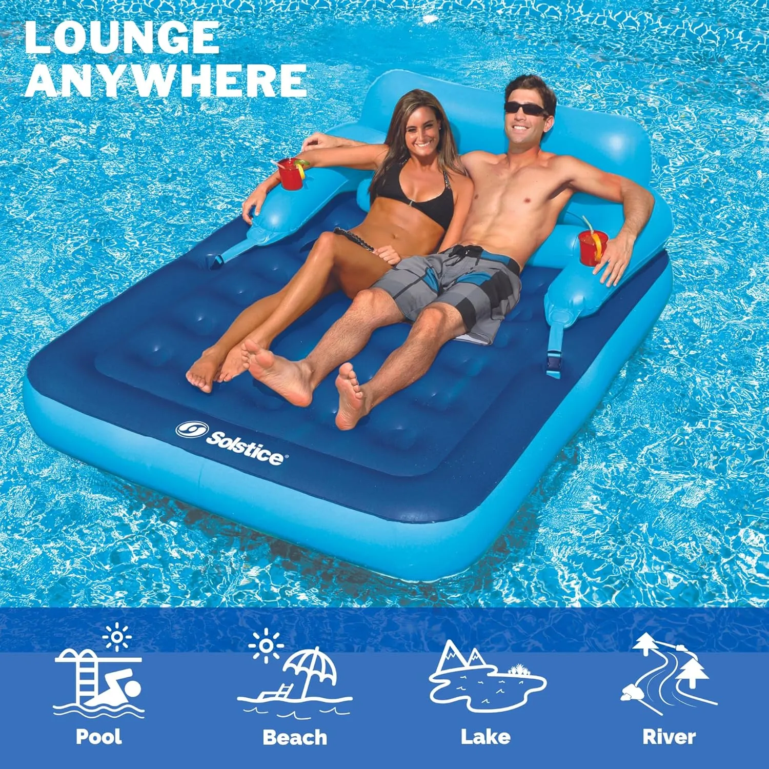 Solstice by Swimline Malibu Mattress, Multicolor (16152)