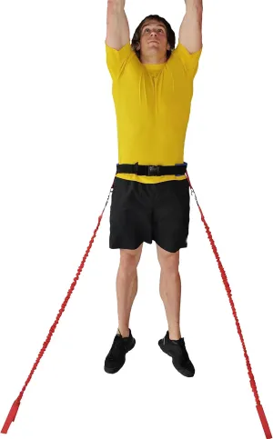 SPEEDSTER Sky Leaper- Vertical Jump Trainer for All Athletes with Adjustable Padded Belt and Adjustable Resistance Bungee Cords, Plus 2 Anchors - College/Pro Resistance