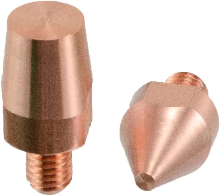 Spot Welding Tips -Flat Tip w/ 1/8" Upper Contact Surface Chicago Electric and Stark Fit - 1 Pair