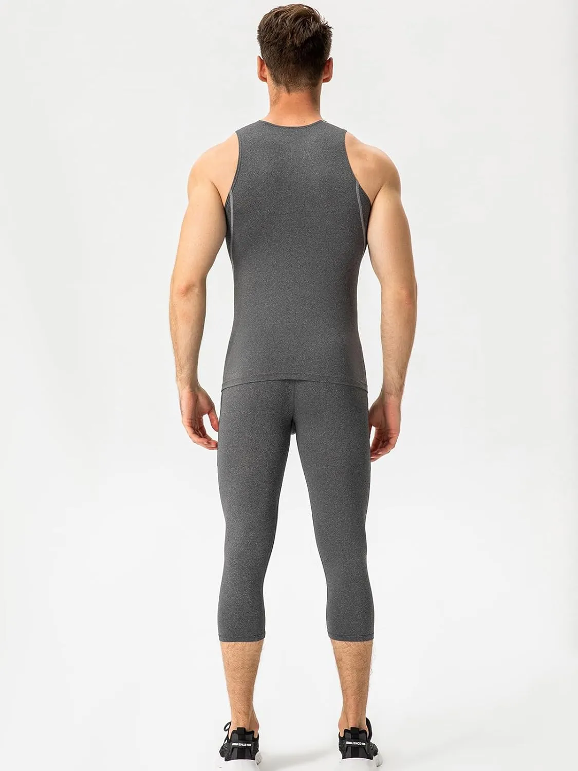 SPVISE 1 or 3 Pack 3/4 Compression Pants Men Athletic Gym Capri Leggings Running Tights Dry Fit Basketball Sports Base Layer