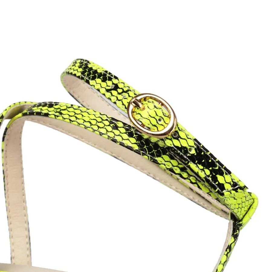Square Toe 3'' Block Heel Ankle Strap Sandals