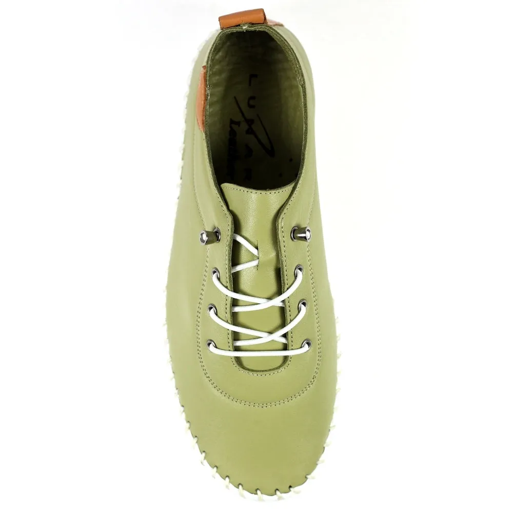 St Ives Leather Pumps Khaki