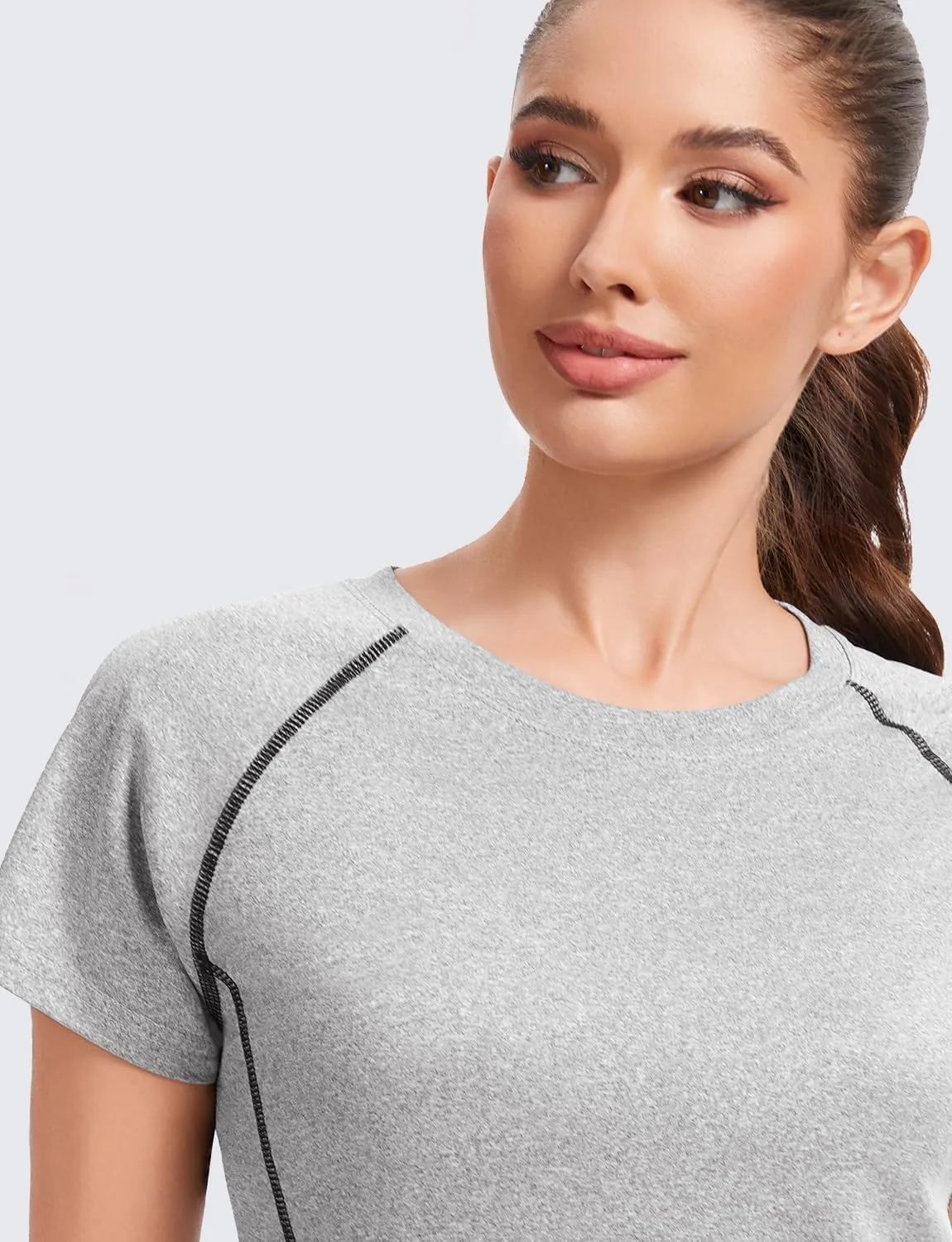 Star Vibe 4 Pack Women's Compression Shirt Short Sleeve Workout Tops Dry Fit Athletic Baselayer Gym Yoga Running T-Shirt