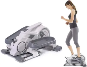 Step Fitness Machines, Multi-Function Mini Stepper Built in Display Monitor Quiet & Compact Electric Elliptical Machine Trainer
