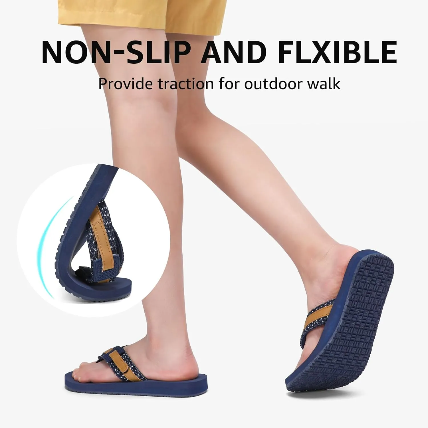 STQ Orthopedic Flip Flops for Women丨Beach Sandals with Arch Support for Plantar Fasciitis Relief