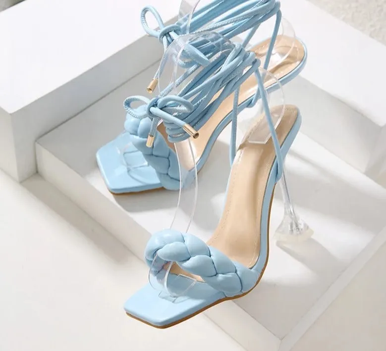 Strappy Open-Toe Heels