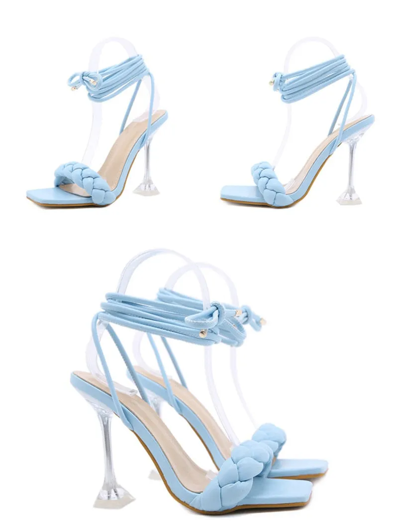 Strappy Open-Toe Heels