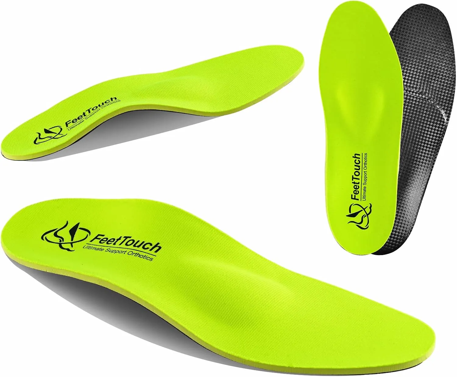 Strong Arch Support Orthotics for Metatarsalgia Morton's Neuroma,Ball of Foot Pain Relief Inserts Carbon Fiber PU Insoles Plantar Fasciitis Metatarsal Pad Support with Poron Heel Cushion
