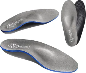 Strong Arch Support Orthotics for Metatarsalgia Morton's Neuroma,Ball of Foot Pain Relief Inserts Plantar Fasciitis Flat Feet with Poron Heel Cushion Grey