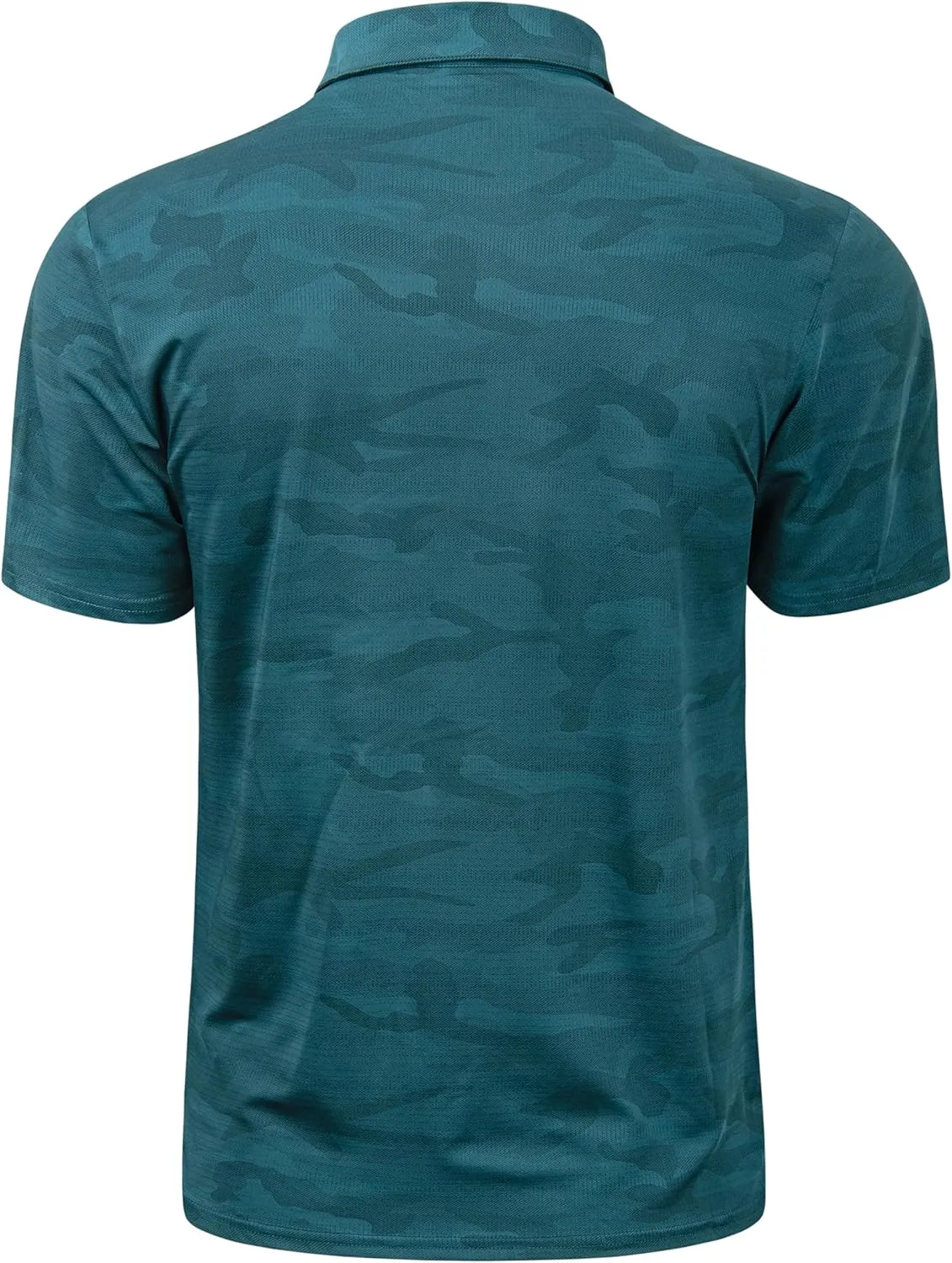 TAPULCO Mens Quick Dry Polo Shirts Camouflage Pattern Performance Athletic Lightweight Breathable Casual Golf Tshirts