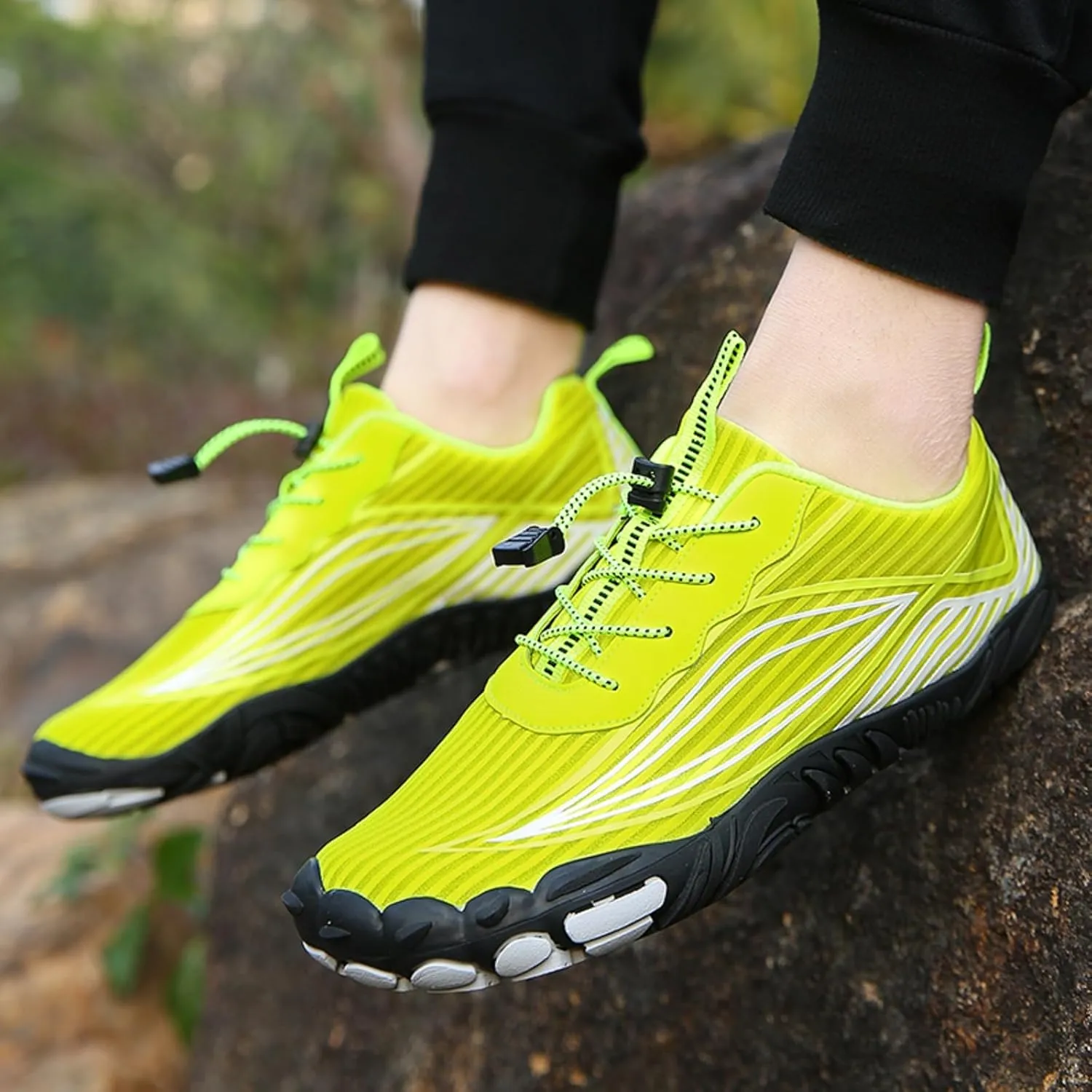 Tongzone Mens Womens Barefoot Trail Running Shoes Wide Toe Box Zero Drop Cross-Trainer Walking