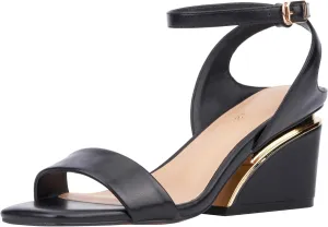 Torgeis Women's Candida Slip-On Slide Heeled Mule Sandals Heels, Square Toe, Rubber Outsole; Size 8.5