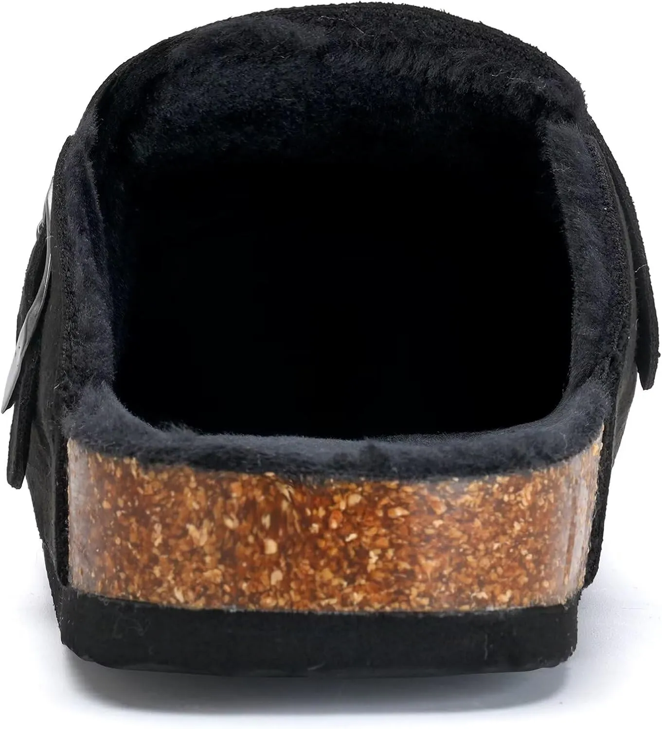 Torotto Womens Clogs Fuzzy Cork Footbed Slippers Arch Support Potato Shoes with Adjustable Buckle